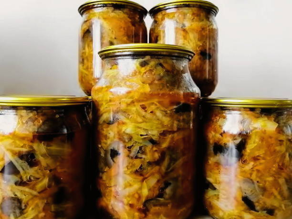 Солянка с капустой и грибами на зиму в банках Солянка с капустой и грибами на зиму в банках