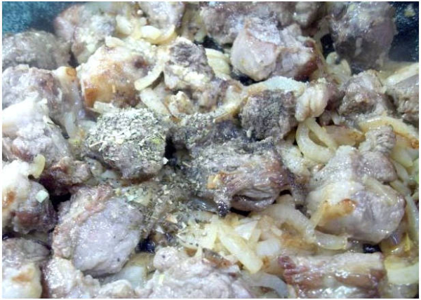 Жареная свинина с луком на сковороде Жареная свинина с луком на сковороде